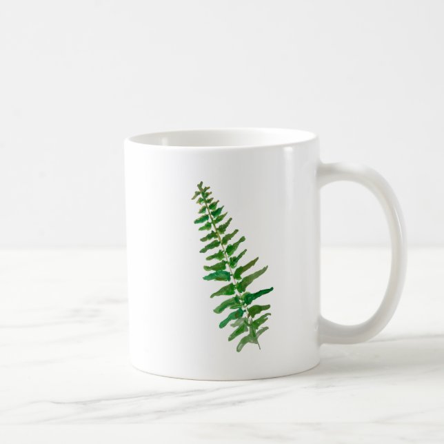 Botanische Pflanze Printing Green Painting Art Cof Kaffeetasse (Rechts)