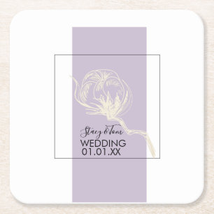 Botanische Pflanze Rechteckiger Pappuntersetzer