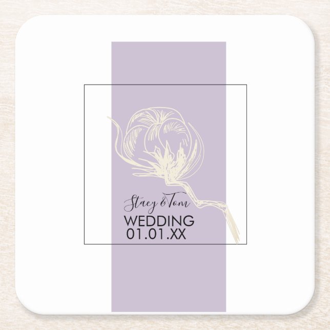 Botanische Pflanze Rechteckiger Pappuntersetzer (Vorderseite)