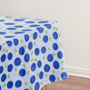 Botanische Pflaumen-Kollektion Blau Tischdecke