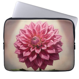 Botanische Pinke Dahlienblüte Laptopschutzhülle