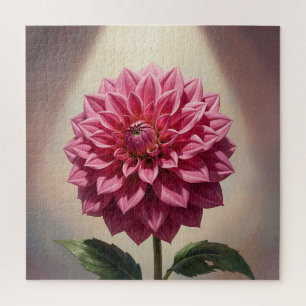 Botanische Pinke Dahlienblüte Puzzle