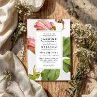 Botanische Poesie Rustikale Florale QR-Code-Hochze