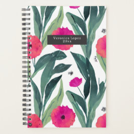 Botanische Poppies-Blumenmuster Planer