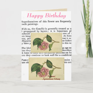 Botanische Print Birthday Card Karte