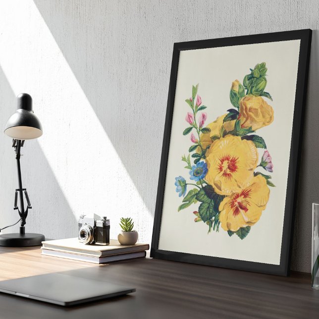 Botanische Printwerbung für antikes Wasser Poster (Antique Watercolor Botanical Print)