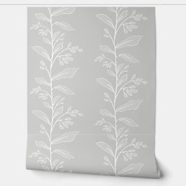 Botanische Reverie M6 Große weiße Pflanze Tapete