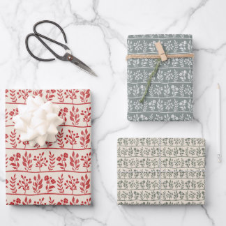 Botanische Rhapsodie Florale Silhouette Botanische Geschenkpapier Set