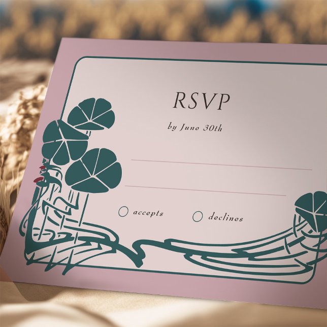 Botanische RSVP Card Hochzeit der Dusty Rose Einladung (Von Creator hochgeladen)