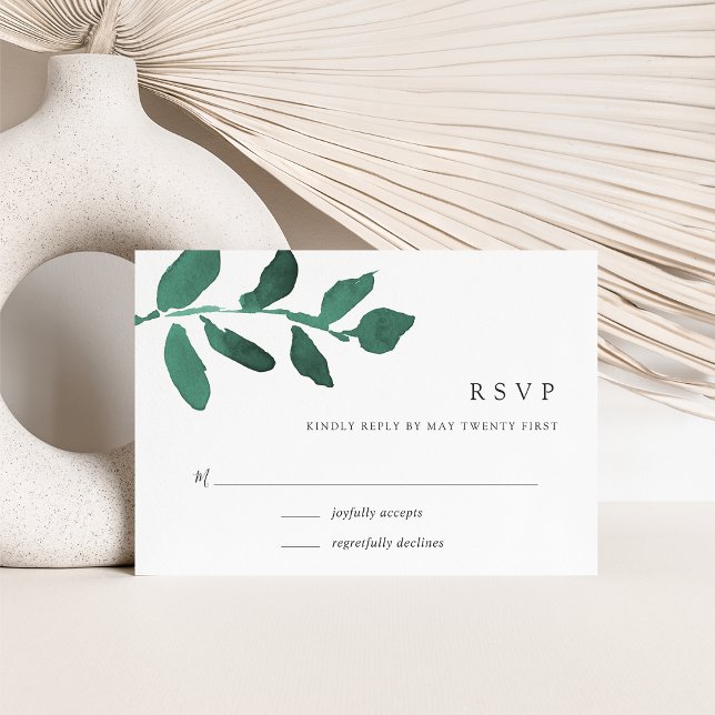 Botanische RSVP-Karte | Smarald RSVP Karte (Von Creator hochgeladen)