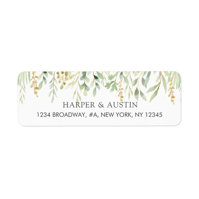 Botanische Rücksendeadresse Green Foliage (Vorne)