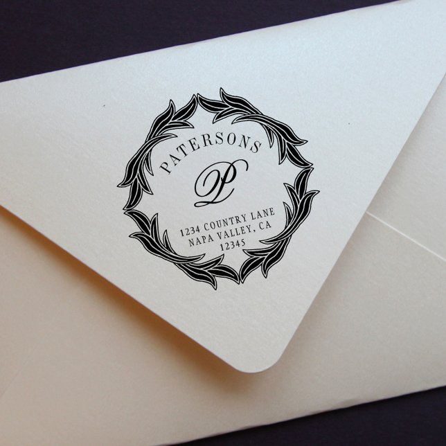 Botanische Rücksendeadresse Gummistempel (Von Creator hochgeladen)