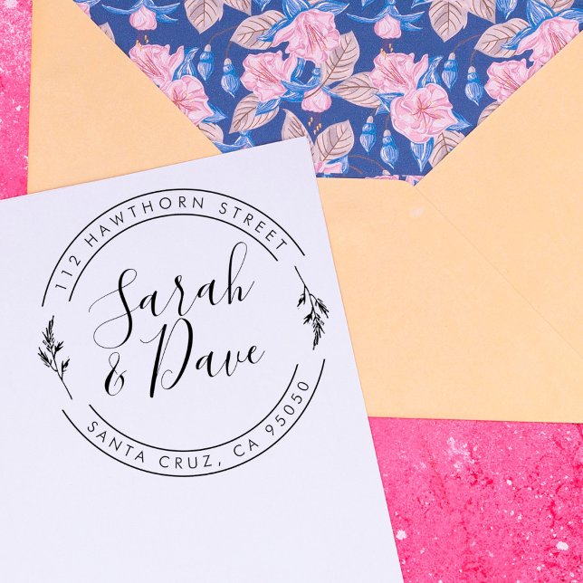 Botanische Rundschreiben-Rücksendeadresse Gummistempel (Von Creator hochgeladen)