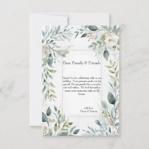 Botanische Rustikale Flora Dankeschön Karte