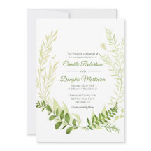 Botanische Rustikale Grüne Laurel Wreath Wedding |