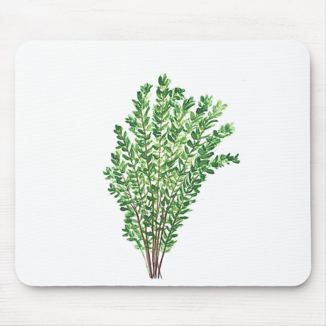 Botanische rustikale Kräutergarten Thymian Mousepad (Vorne)