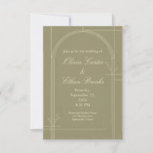 Botanische Salbei-Hochzeitseinladung