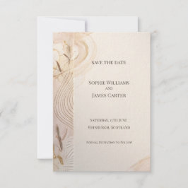 Botanische Save-the-Date-Karte 'Sage Peach' Save The Date