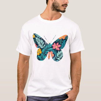 Botanische Schmetterlingsform T-Shirt