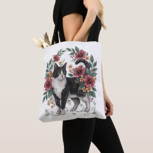 Botanische Schnurrhaare: Volkskunst Blumige Katze