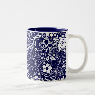 Botanische Schönheit Blau Zweifarbige Tasse