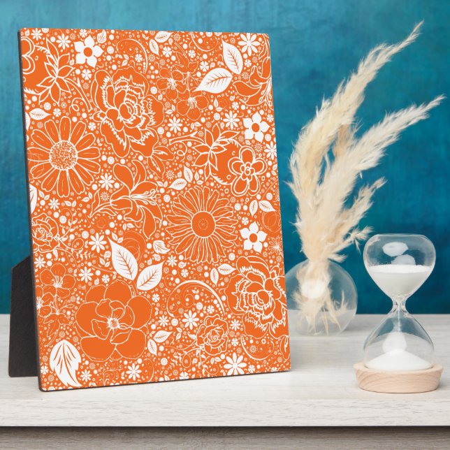 Botanische Schönheit Orange Fotoplatte (Seite)
