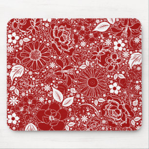 Botanische Schönheiten Rote Maus Pad Mousepad