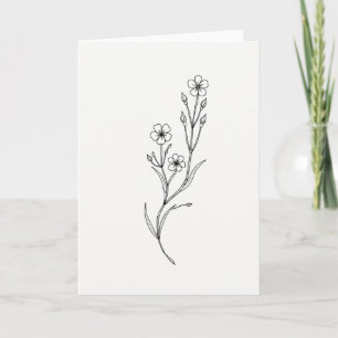 Botanische Schwarz-Weiß-Karte Karte