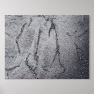 Botanische Silberfolie Foliendrucke