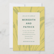 Botanische Skizze Citrus Goldene Hochzeitseinladun