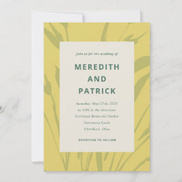 Botanische Skizze Citrus Goldene Hochzeitseinladun Einladung