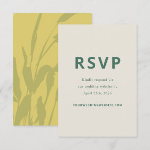 Botanische Skizze Citrus Hochzeitsantwortkarte RSVP Karte