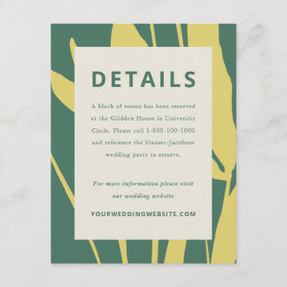 Botanische Skizze Zitrus Hochzeit Beilagekarte Begleitkarte
