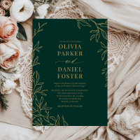 Botanische Smaragdgrün - Elegante Hochzeit