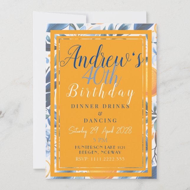 Botanische Sommereinladung Einladung (Vorderseite)