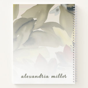 Botanische Spirale mit Verlassen Wasserfarbe Notizbuch