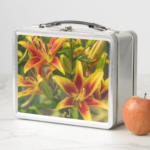 Botanische Taglilie, kanadische Fotografie Metall Brotdose