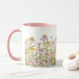 Botanische Tasse Wasserfarbe