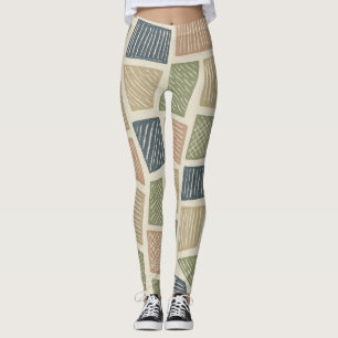 Botanische Textur Retro Graphic Leggings