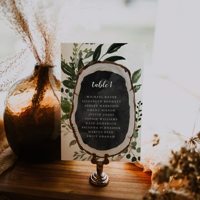 Botanische Tischkarte aus Holz Tischnummer (Von Creator hochgeladen)