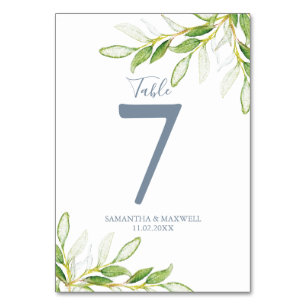 Botanische Tischnummer Hochzeit