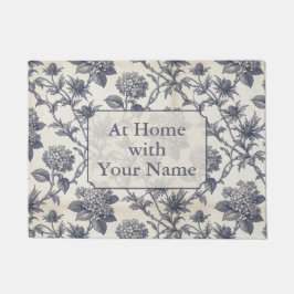 Botanische Toile | Hydrangea & Meer-Hollunder Cust Fußmatte