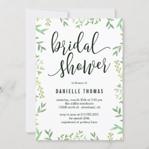 Botanische Touch Bridal Dusche Einladung