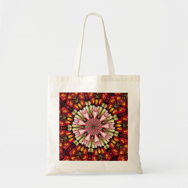 Botanische Traum-Mandala Tragetasche (Vorne)