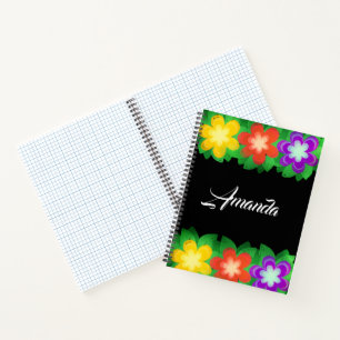 Botanische tropische Blume Notizbuch