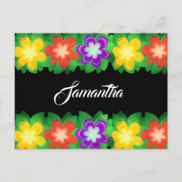 Botanische tropische Blume Postkarte