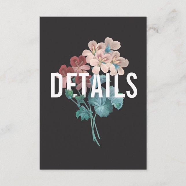 Botanische Umarmungs-Hochzeits-Einzelkarte Begleitkarte (Vorderseite)