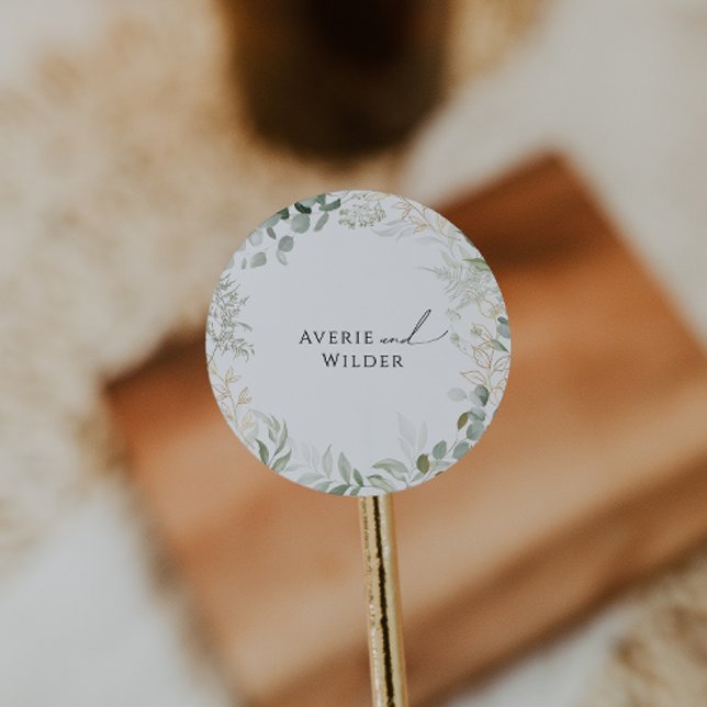 Botanische Umschlag Aufkleber für Hochzeiten und H (Von Creator hochgeladen)