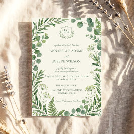 Botanische und grüne Hochzeiten Einladung