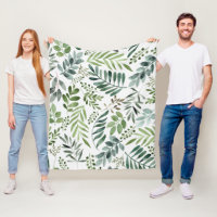 Botanische Vegetation Blätter Wasserfarbe